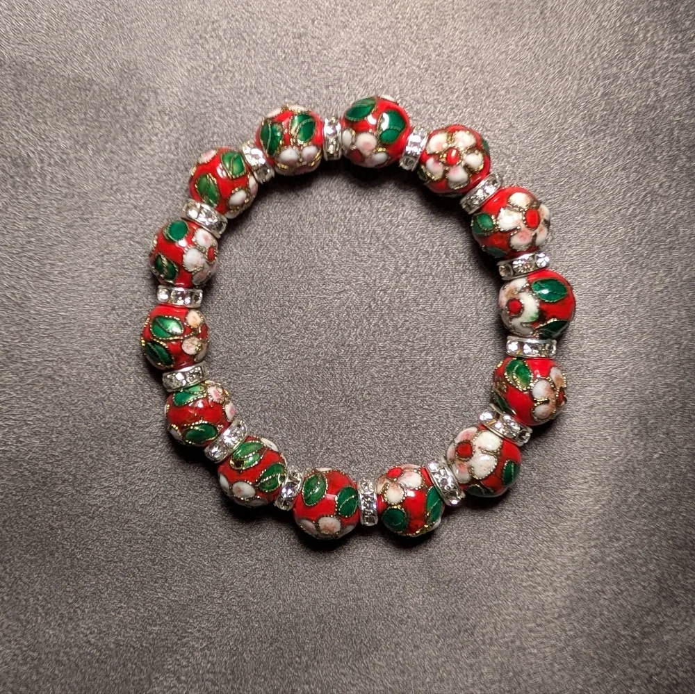 Cloisonne Beaded Bracelet - Picture 7 of 12
